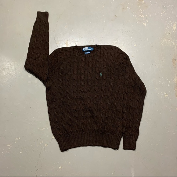 Vintage Brown Ralph Lauren Knitted Sweater - Picture 1 of 7